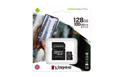Kingston Canvas Select Plus microSD - 128GB – met adaptor